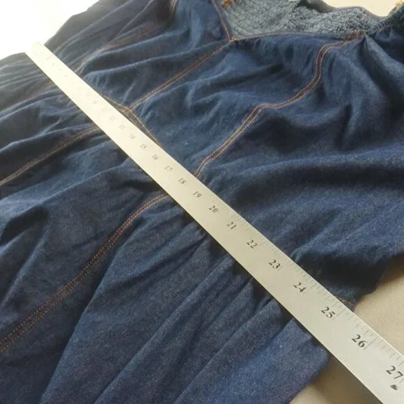 Terra & Sky Jean flutter sleeve midi women's size 4X dress - Picture 8 of 15